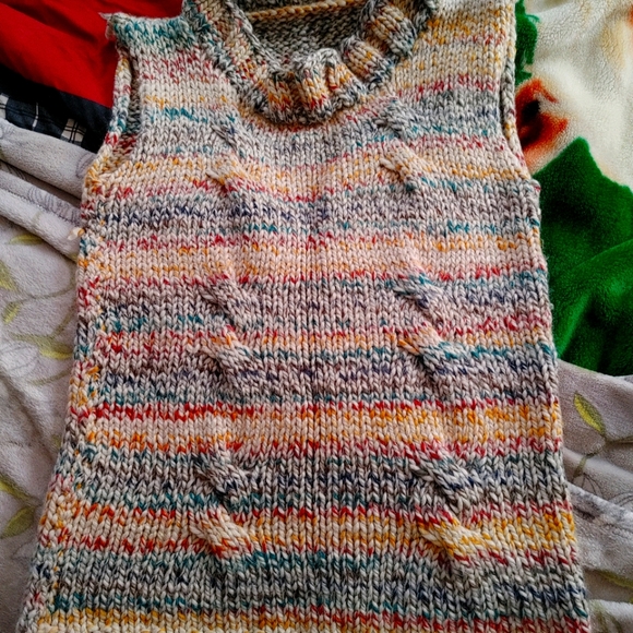 Hand knit large vest - Picture 1 of 2